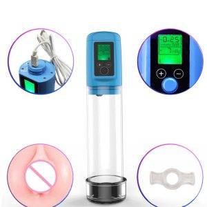 men penis pump electric lcd 2