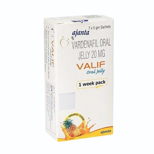 Vardenafil (Valif Oral Jelly): 20mg Tablets