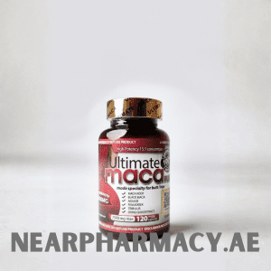 Ultimate Maca Plus 120 capsules bottle – high potency 15:1 concentrate with Maca root, Black Maca, Fenugreek, and Dong Quai extract for butt and hip enhancement.