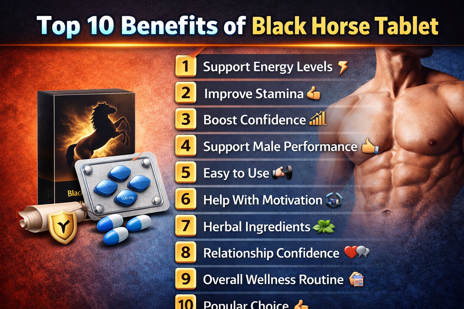 Top 10 Benefits of Black Horse Tablet