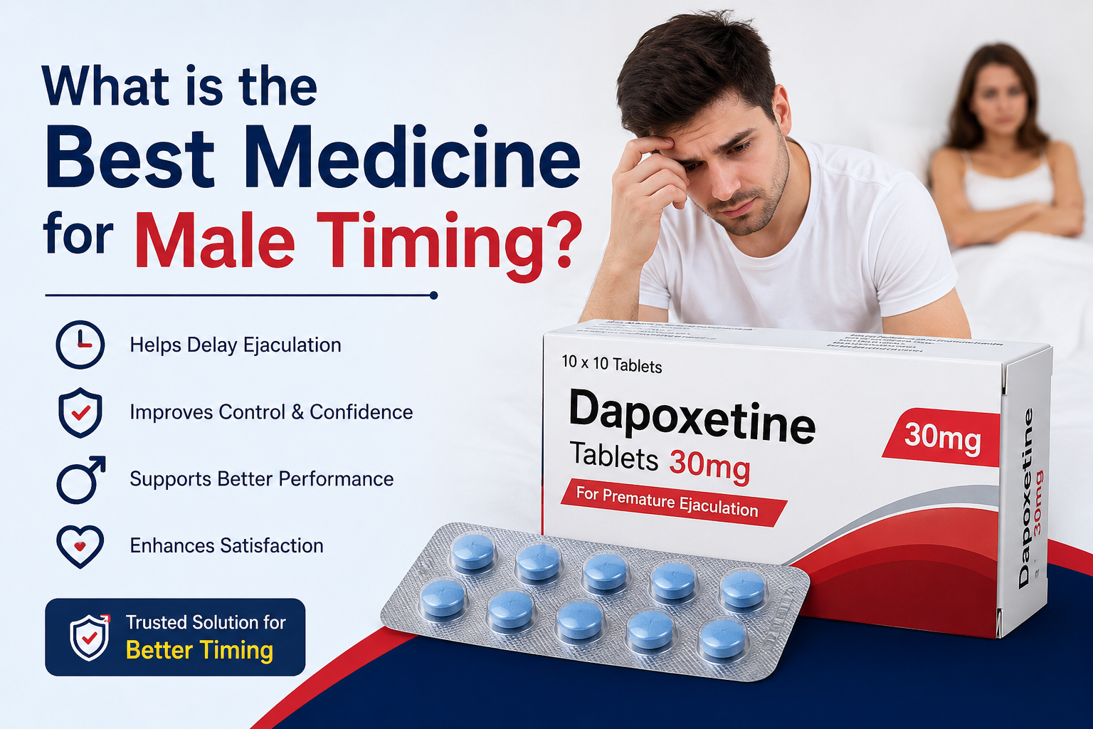 Dapoxetine 30mg medicine for male timing and premature ejaculation