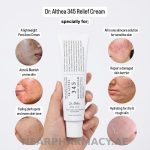 Dr. Althea 345 Relief Cream 50ml tube and packaging for acne-prone and sensitive skin.