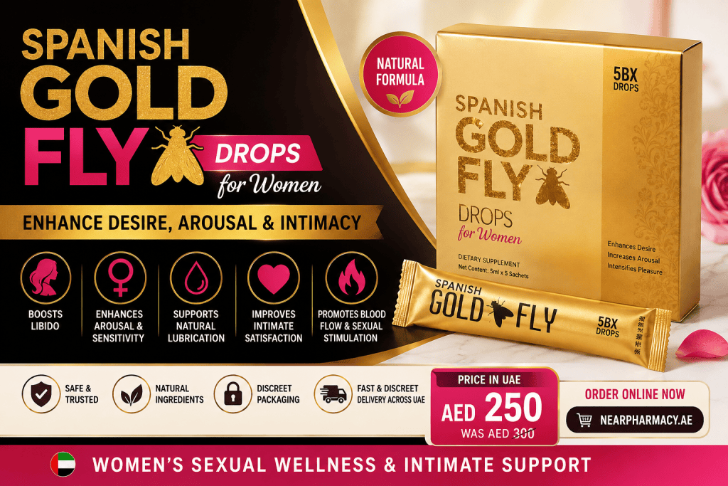 Spanish Gold Fly Drops for Women in UAE with product packaging
