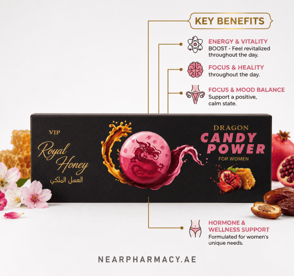 Dragon Candy Power for Women VIP Royal Honey box with individually wrapped red candies