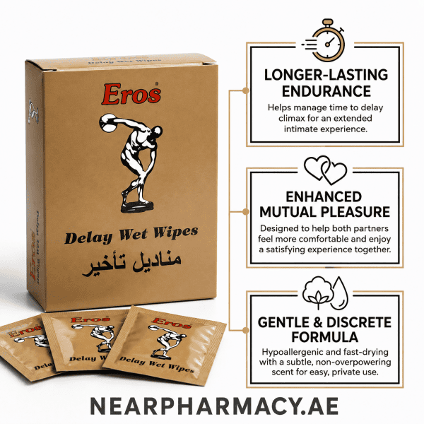 Eros Delay Wet Wipes for men's intimate care
