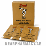 Eros Delay Wet Wipes sachets for men's intimate care
