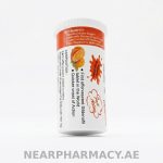 Kamagra 100 mg sildenafil citrate effervescent tablets in orange flavour tube with tablets displayed.