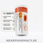 Kamagra 100 mg sildenafil citrate effervescent tablets in orange flavour tube with tablets displayed.