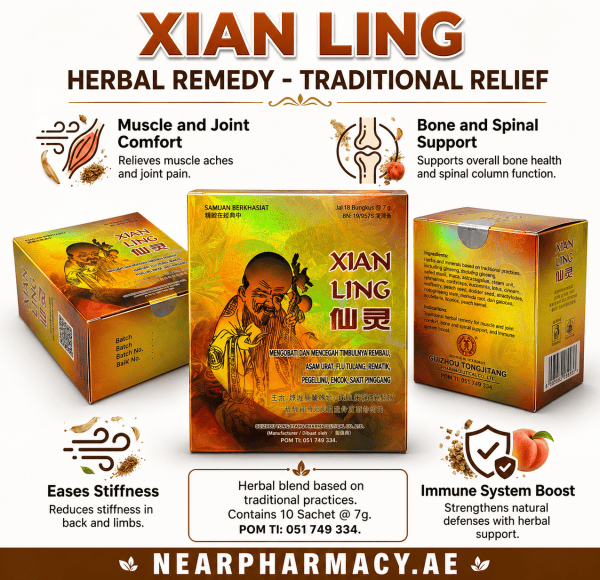 Xian Ling Traditional Herbal Remedy box for muscle, joint, bone and spinal support