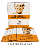 Procomil Delay Wet Wipes for External Use, 10 Individually Wrapped Sachets