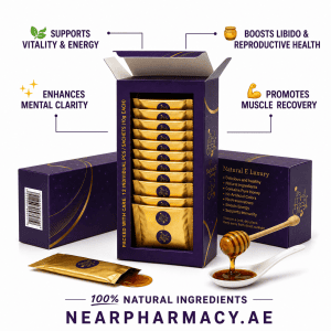 Premium Shilajit Honey with natural honey and shilajit extract in individual sachets