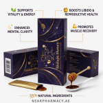 Premium Shilajit Honey with natural honey and shilajit extract in individual sachets