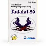 Tadalaf-20 20mg tadalafil orally disintegrating strips lemon flavour by Universal Healthcare