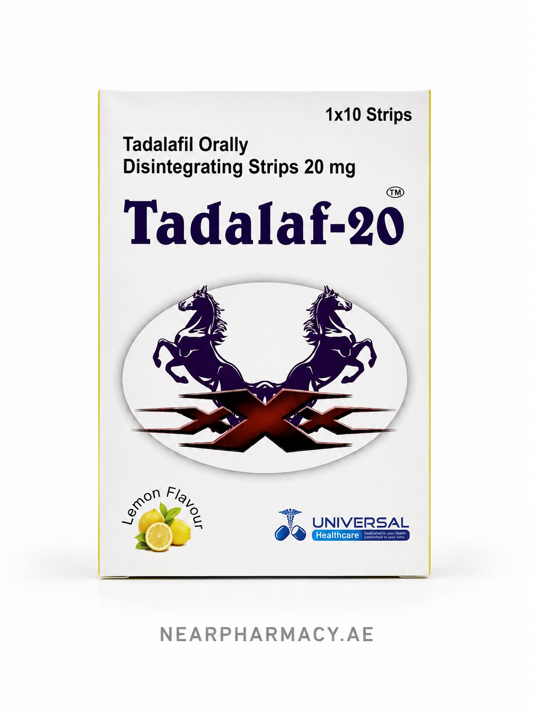 Tadalaf-20 20mg Tadalafil Oral Disintegrating Strips – Lemon Flavour Tadalaf-20 20mg tadalafil orally disintegrating strips lemon flavour by Universal Healthcare