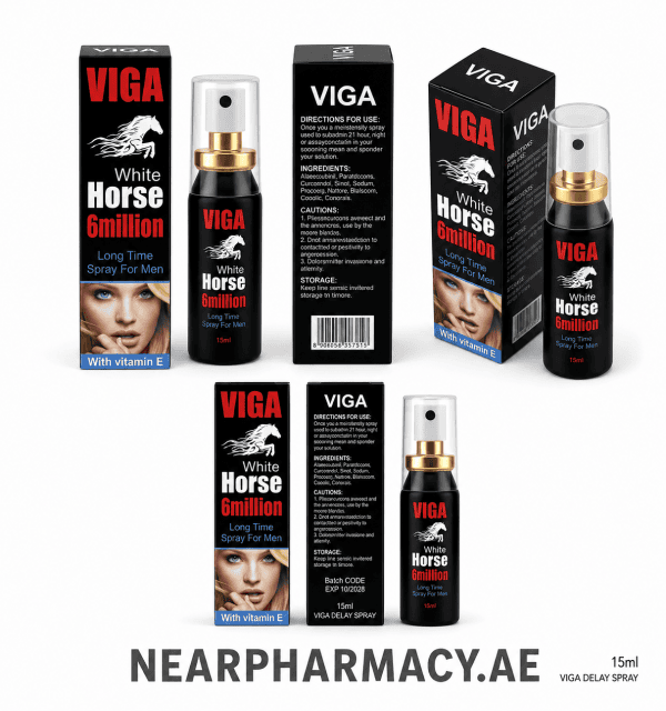 Viga White Horse 6 Million Long Time Spray for Men with Vitamin E, 15ml