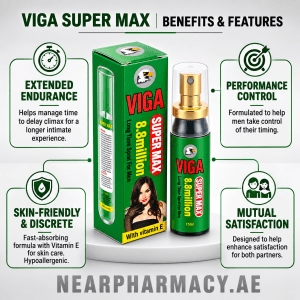 Viga Super Max 8.8 Million Long Time Spray for Men with Vitamin E, 15ml