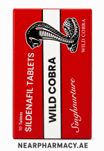 Vega Extra 100 Sildenafil Tablets blister pack with red tablets and cobra design