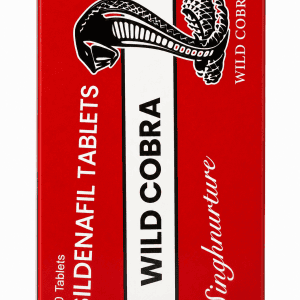 Vega Extra 100 Sildenafil Tablets blister pack with red tablets and cobra design
