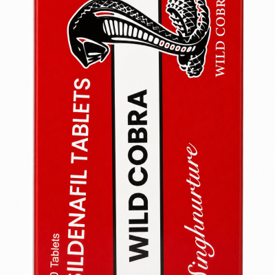 Vega Extra 100 Sildenafil Tablets blister pack with red tablets and cobra design