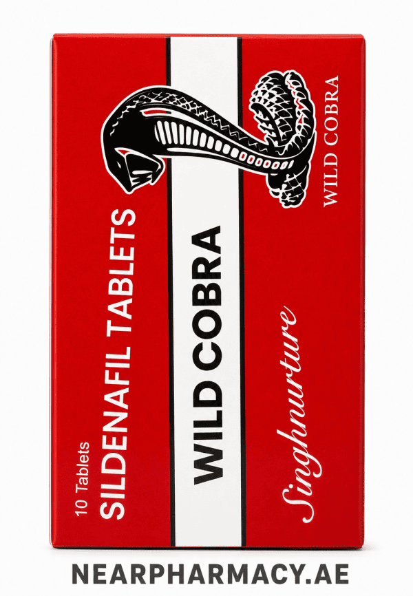 Vega Extra 100 Sildenafil Tablets blister pack with red tablets and cobra design