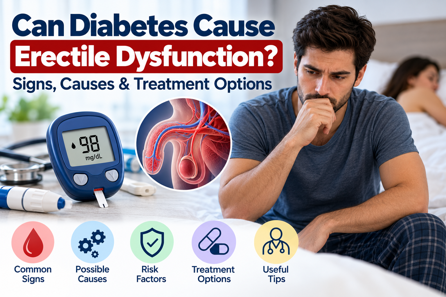 Can diabetes cause erectile dysfunction? Signs, causes, and treatment options for men